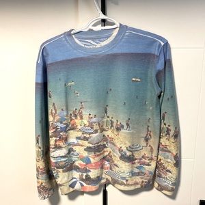 ⚫️ freeze ⚫️ Beach scene sweatshirt - size small